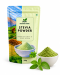 Jain Organic Farms Pure Stevia Leaf Powder (100g) – Natural Plant-Based Sweetener for Tea, Coffee, Smoothies & Beverages | Zero Added Sugar, Chemical-Free, Lab Tested & Non-GMO
